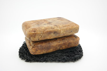 sustOILable natuurlijk pure handgemaakte harde Afrikaanse zwarte zeep 2 stuks