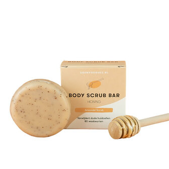 Body Scrub Bar Honing met amandel &ndash; 60 gram &ndash; plasticvrij sustOILable