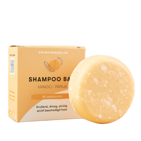 Shampoo Bar Mango Papaja 60 gram - voor alle haartypen en kinderen sustOILable plasticvrij verpakt