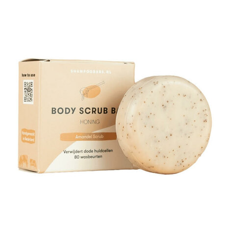 Body Scrub Bar Honing met amandel – 60 gram – plasticvrij sustOILable
