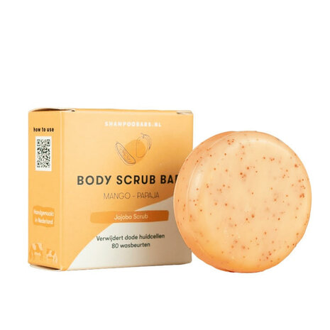 Body Scrub Bar Mango Papaja – 60 gram – plasticvrij sustOILable