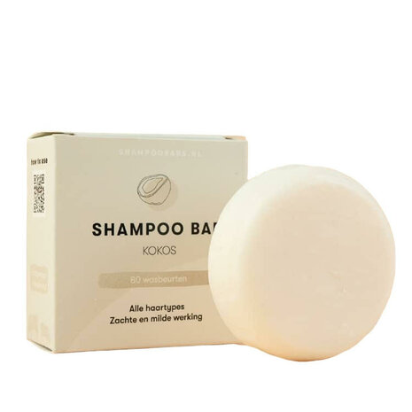 Shampoo Bar Kokos 60 gram - voor alle haartypen en kinderen sustOILable plasticvrij verpakt