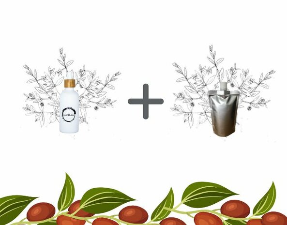 Jojoba olie sustOILable pipetflesje 100ml met navulling 100ml