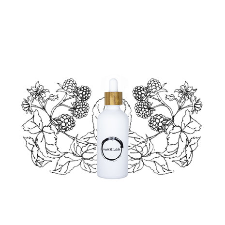 Natuurlijk pure Frambozenpitolie 50 ml in duurzame glazen pipetfles sustOILable