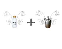 Rozenbottel olie flesje 100ml + navulverpakking 100ml