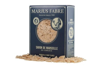 Wasvlokken van witte Marseillezeep Marius Fabré - zonder palmolie en volledig biologisch afbreekbaar
