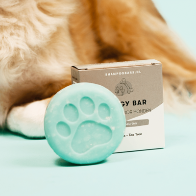 Shampoo Bar voor honden – eucalyptus met tea tree - 60 gram – plasticvrij – parfumvrij