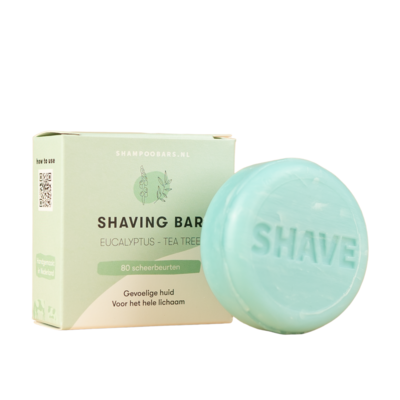 Shaving bar eucalyptus – tea tree – plasticvrije en vegan scheerzeep