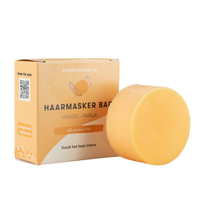 Haarmasker Bar mango - papaja - 45 gram - voeding voor droog en pluizig haar