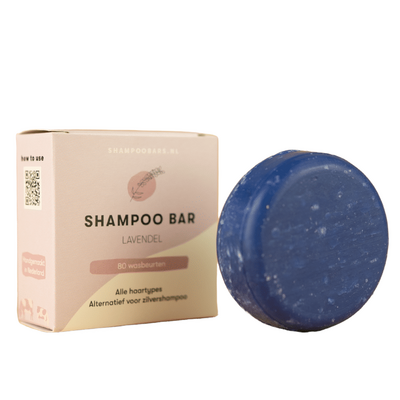 Shampoo Bar Lavendel - voor alle haartypes - alternatief zilvershampoo - 60 gram - plasticvrij