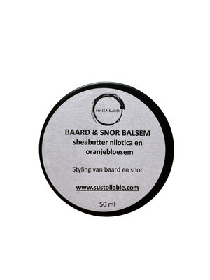 Balsem voor baard en snor - oranjebloesem  - blikje 50 gram