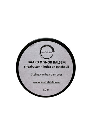 Balsem voor baard en snor - patchouli  - blikje 50 gram