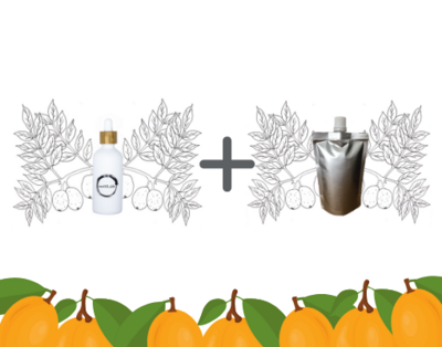Marula olie flesje 100ml + navulverpakking 100ml